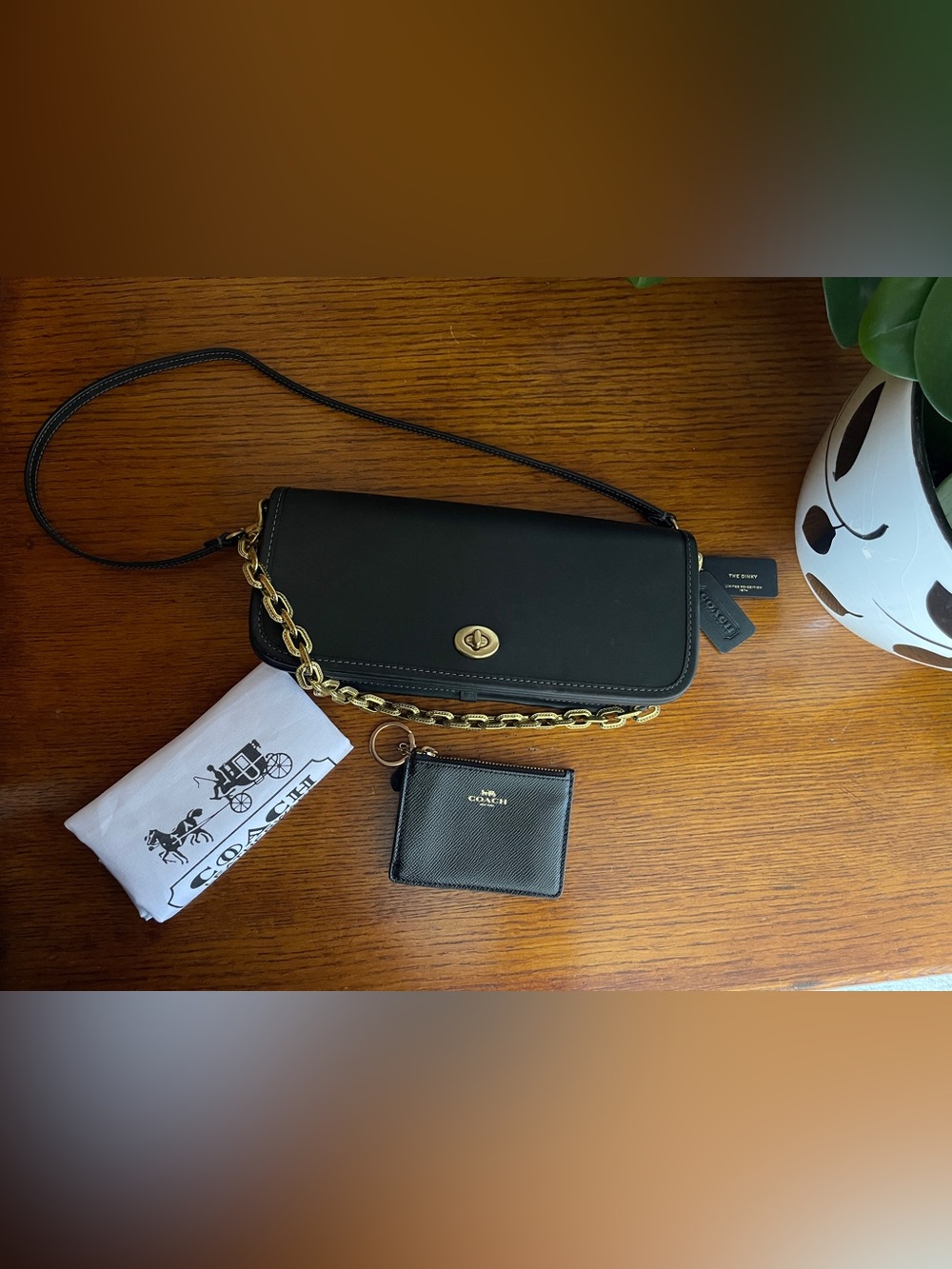 Coach Originals Dinky 1974 Shoulder Bag with Black Coach Cardholder
